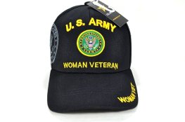 CAP-1228B ARMY WOMAN VETERAN - BLACK