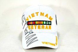 MI-169 VIETNAM VETERAN SIDE EMB - WHITE