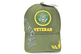 CAP-1224G ARMY EMB SIDE VETERAN -OLIVE