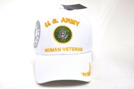 CAP-1228W ARMY WOMAN VETERAN - WHITE