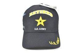 CAP-1214B RETIRED ARMY LOGO CAP -BLACK
