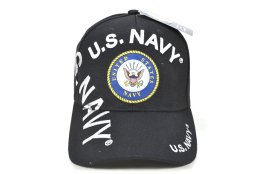 CAP-1403B NAVY EMB US NAVY SHADOW CAP - BLACK