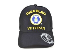 CAP-1372B AF EMB DISABLED VET CAP - BLACK