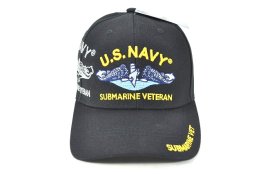 CAP-1473B NAVY SUBMARINE VET CAP - BLACK