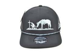 CC-50 PREACHING COWBOY TRUCKER MESH - BLACK/BLACK