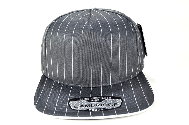 PB-328 5PANEL STRIPE SNAPBACK - D.GREY