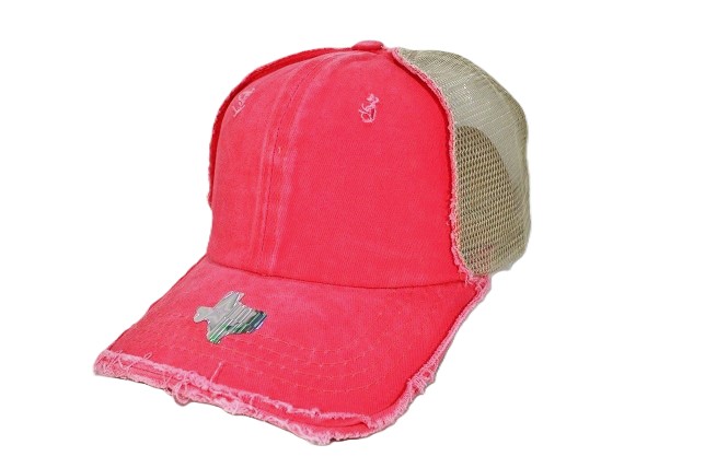 042-PIGMENT RAGGEDY PANEL MESH VELCRO CORAL/KHAKI MESH