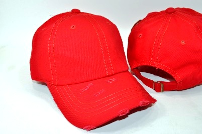 HS-007 COTTON VINTAGE STITCH CAP RED