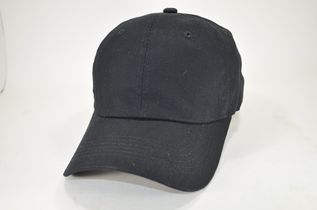 PLAIN COTTON DAD CAP BLACK