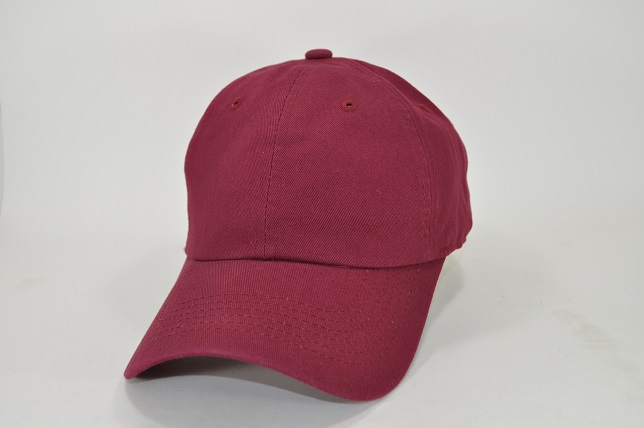 PLAIN COTTON DAD CAP BURGUNDY