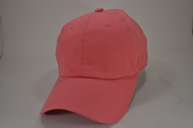 PLAIN COTTON DAD CAP CORAL