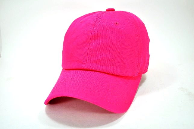 PLAIN COTTON DAD CAP H.PINK