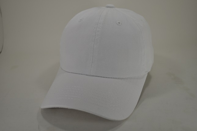 PLAIN COTTON DAD CAP WHITE