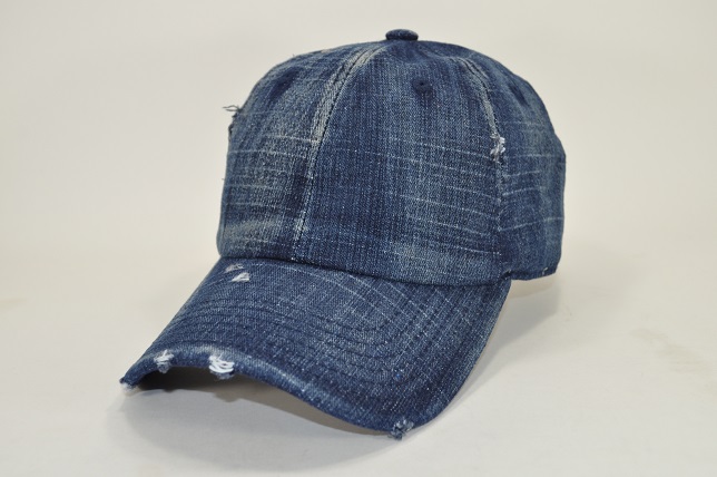PLAIN COTTON VINTAGE DAD CAP BLUE DENIM