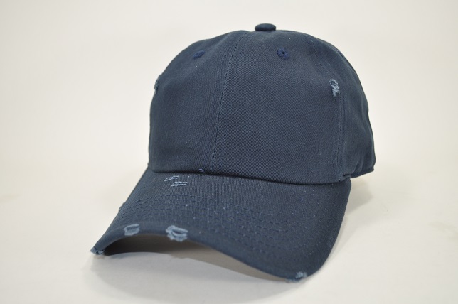 PLAIN COTTON VINTAGE DAD CAP NAVY