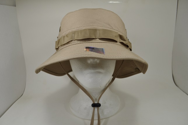 MB-003 MILITARY STYLE BOONIE HAT ADJUSTABLE- KHAKI