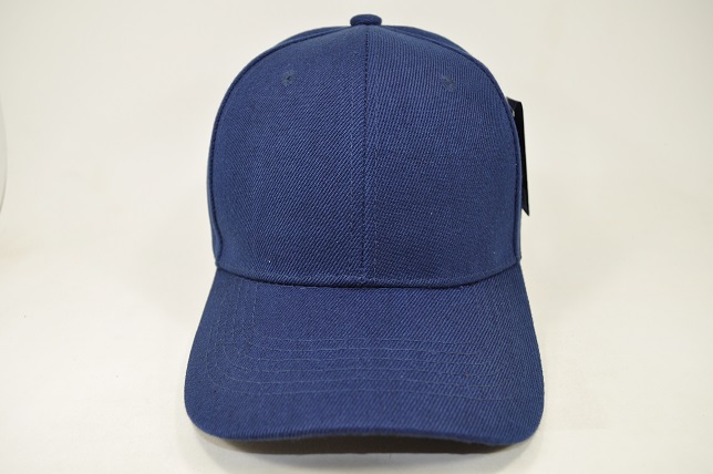 PLAIN 100% ACRYLIC VELCRO CAP-NAVY