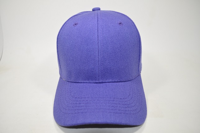 PLAIN 100% ACRYLIC VELCRO CAP-PURPLE