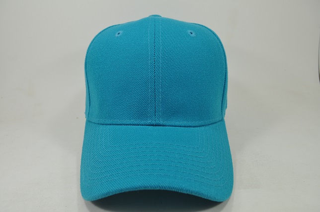 PLAIN 100% ACRYLIC VELCRO CAP-AQUA