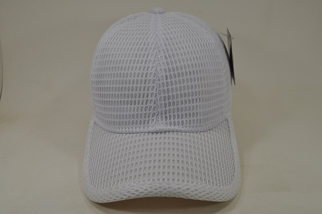 NEW MESH PLAIN CAP VELCRO - WHITE