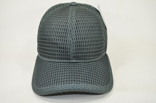 NEW MESH PLAIN CAP VELCRO - D.GREY