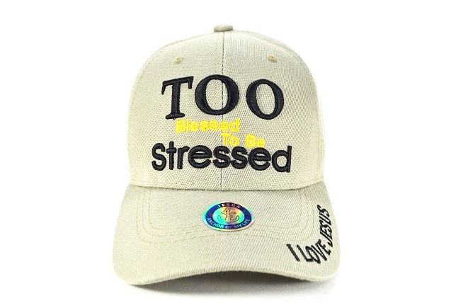 CC-1 TOO BLESSED TO BE STRESSED - KHAKI