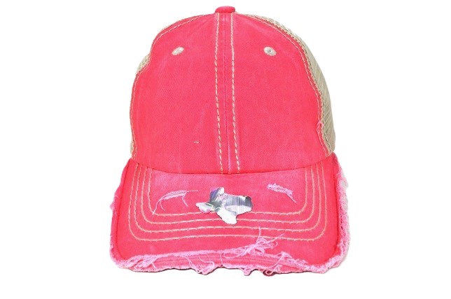 053-SOLID-PIGMENT-VISOR-BRIM-VINTAGE(CORAL&KHAKI)