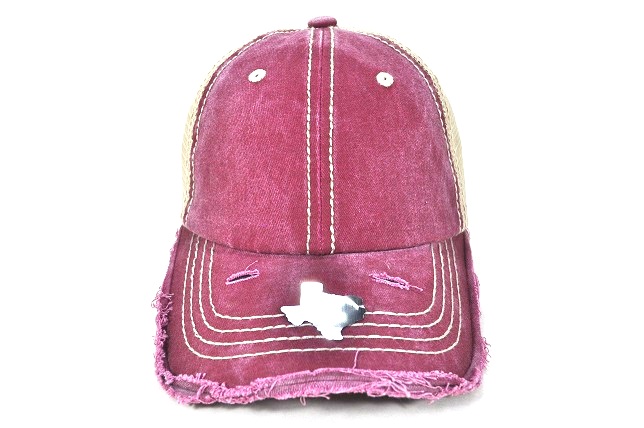 057-SOLID-PIGMENT-VISOR-BRIM-VINTAGE(BURGUNDY&KHAKI)