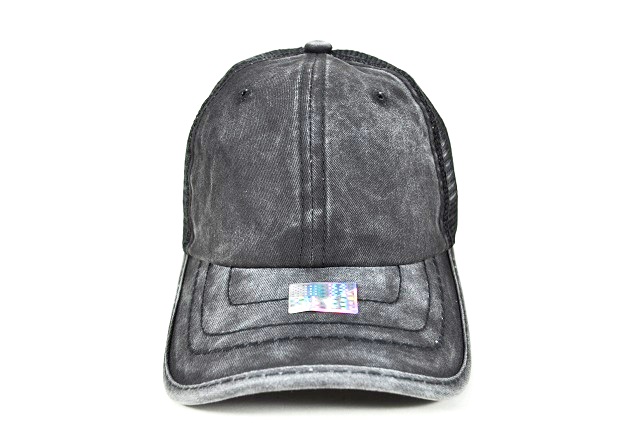 NP-002 PIGMENT NEW STITCH BRIM LINE BLACK/BLACK MESH