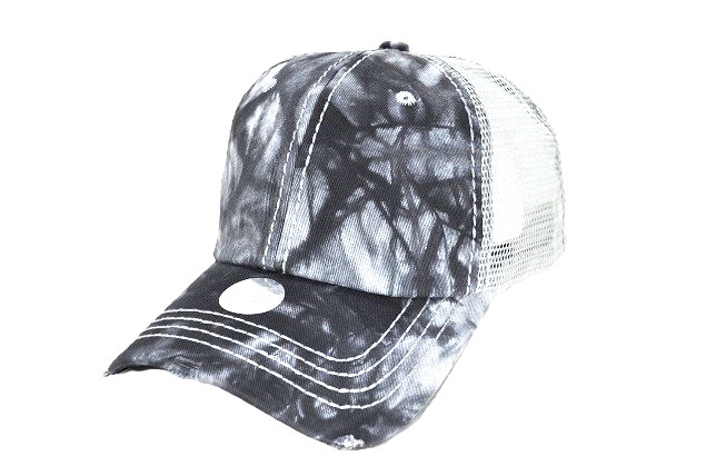 048-TIE-DYE-PLAIN-MESH CHARCOAL