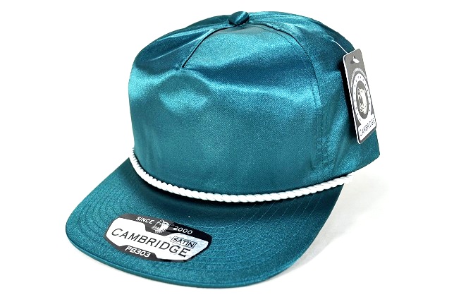 PB-303 5PANEL ROPE SATIN UNSTRUCTURED CAP - GREEN