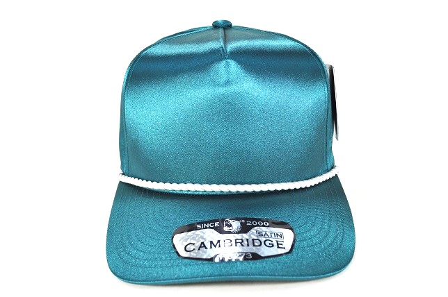 PB-273 5PANEL ROPE SATIN SNAP CAP - GREEN