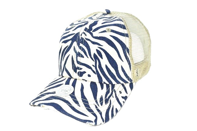 002-ZEBRA-MESH-CAP(BLUE)/KHAKI MESH