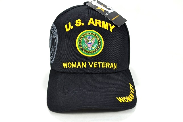 CAP-1228B ARMY WOMAN VETERAN - BLACK
