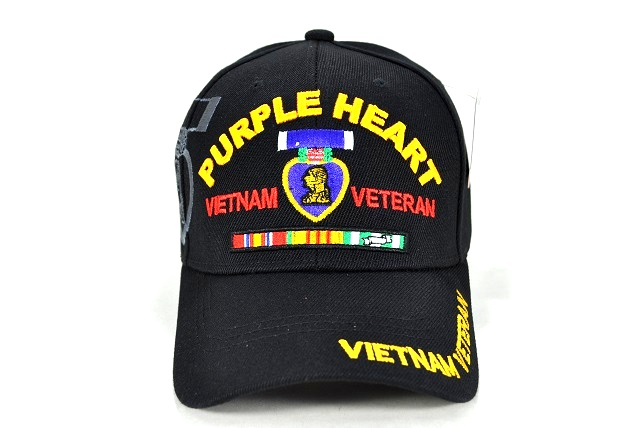 MI-311 PURPLE HEART VIETNAM VETERAN - BLACK