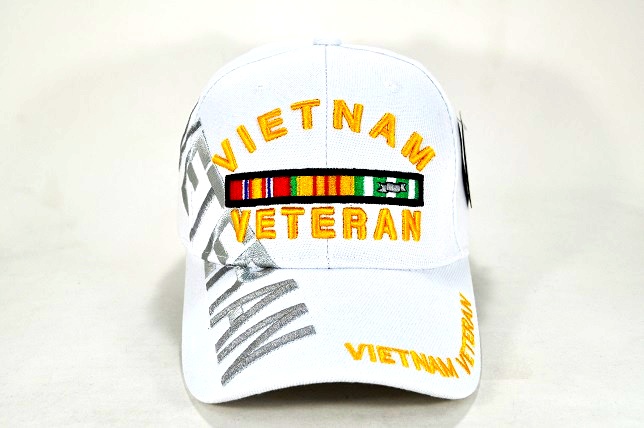 MI-169 VIETNAM VETERAN SIDE EMB - WHITE