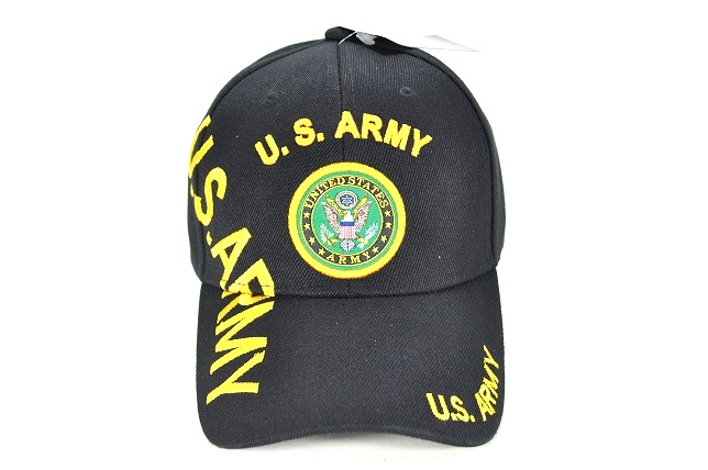 CAP-1224B ARMY EMB SIDE US ARMY - BLACK