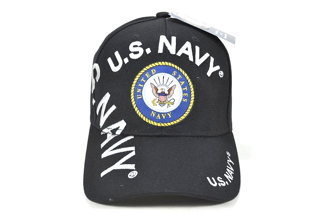 CAP-1403B NAVY EMB US NAVY SHADOW CAP - BLACK