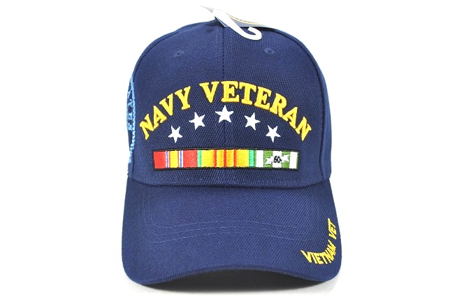 CAP-1471N NAVY VIETNAM VETERAN W SHADOW CAP - NAVY