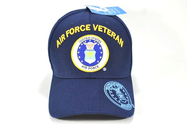CAP-1302N AF EMB VETERAN W SHADOW ON BILL CAP - NAVY