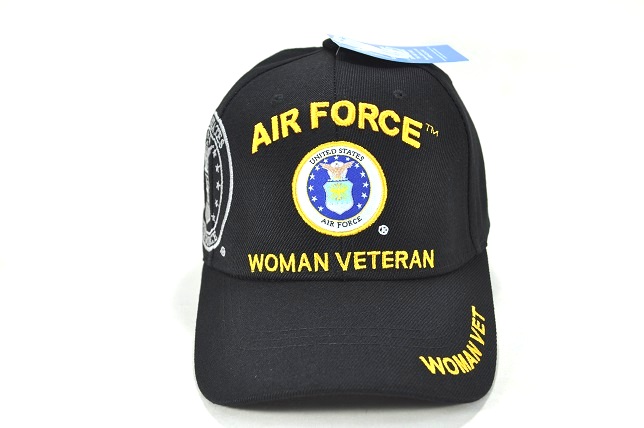 CAP-1328B AF WOMAN VET CAP - BLACK